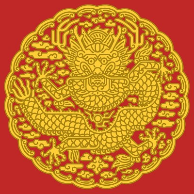 韩国传统的龙袍图案。韩国传统的孔龙po图案、花纹。