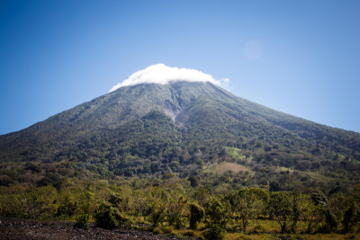 康塞普西翁火山从梅特佩岛，尼加拉瓜
