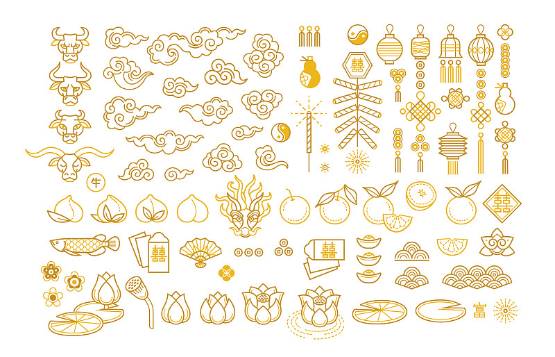 Vector icons set, banner, card with a illustration_模板素材-稿定设计