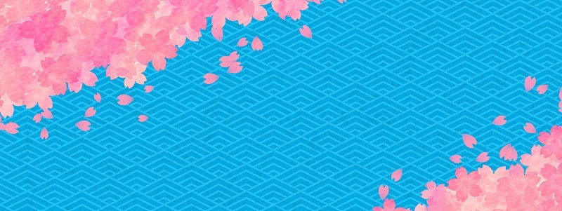 日本传统图案和樱花背景