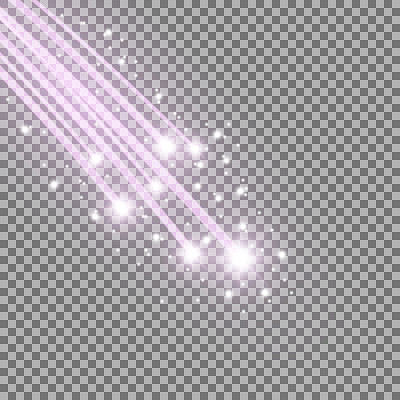 闪烁的流星，紫色的颜色