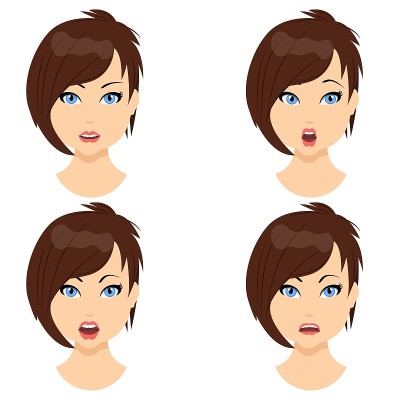 女性角色情感。资料图片图标。
