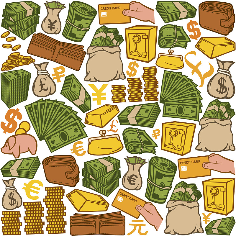 金钱图标无缝模式