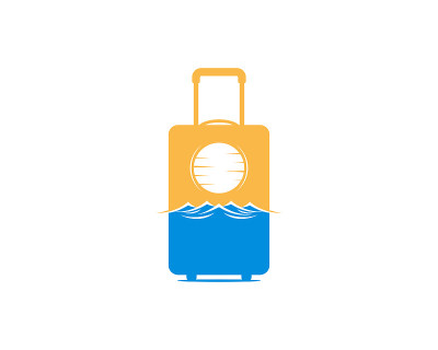 里面有海浪的旅行袋