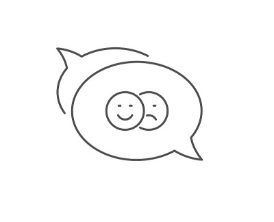 Like and dislike line icon. Smile sign. Vector