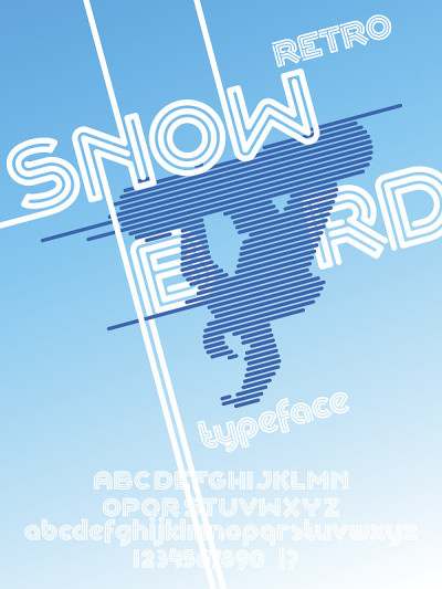 滑雪板的字体