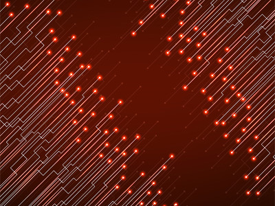 发光的线和点的抽象背景。霓虹几何图形