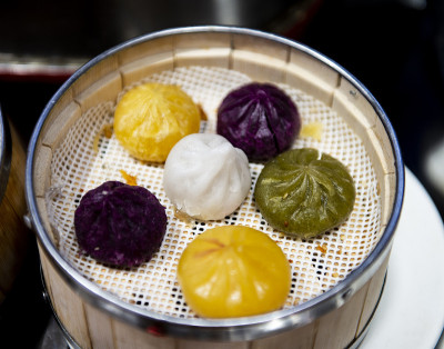 各种颜色的馒头，孔庙，南京，中国