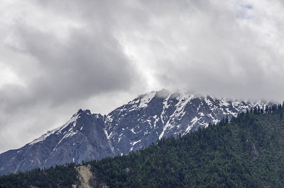 草原雪山