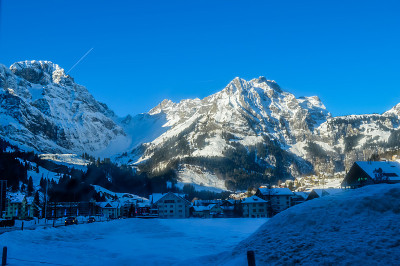 瑞士铁力斯山雪景