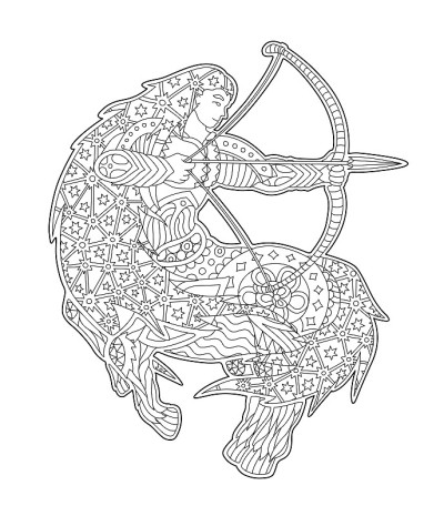 黑白禅宗艺术与射手座