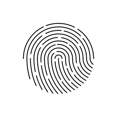Human black color fingerprint for security check