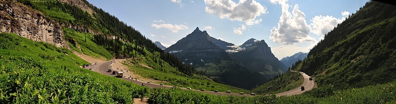 全景“去太阳路”，蒙大拿，美国