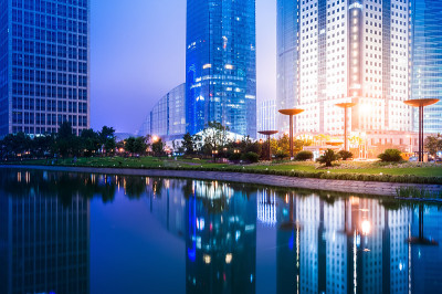 现代城市夜景