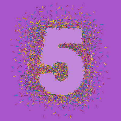 庆祝5位数