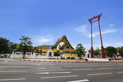 巨大的秋千和曼谷的苏达寺