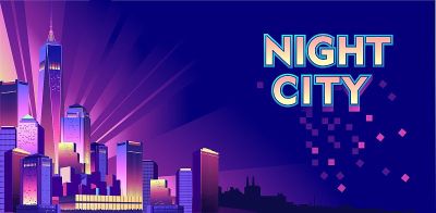 夜晚霓虹的城市