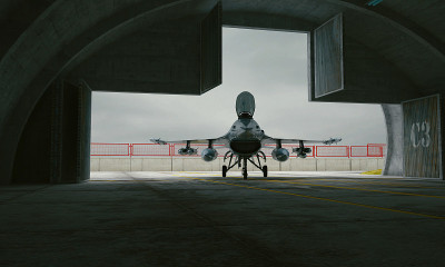 F - 16，美国军用战斗机。三维渲染
