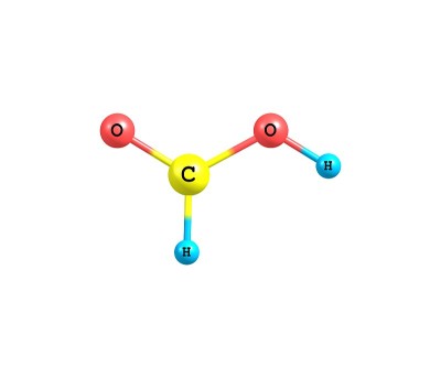 甲酸分子孤立于白色上