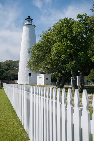 历史Ocracoke灯塔