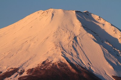 山中湖的红富士(红色的富士山)