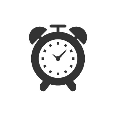 Alarm clock icon design template vector isolated