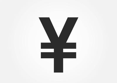 日元的迹象。财务信息图表设计元素