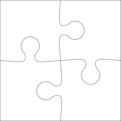 矢量插图拼图游戏