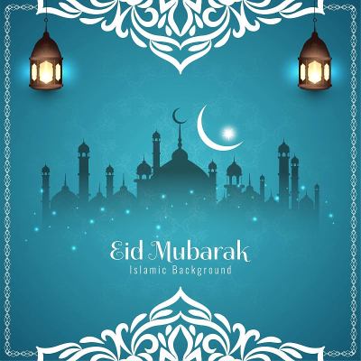 Eid Mubarak艺术背景设计