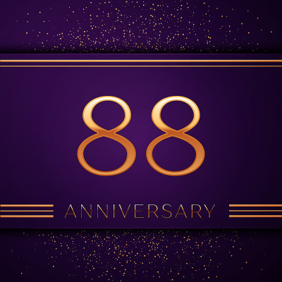 Realistic Eighty eight Years Anniversary Celebrati