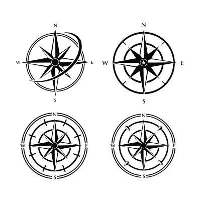 沿海标志指南针