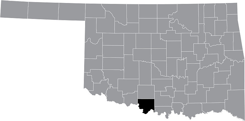 美国俄克拉何马州杰斐逊县位置地图