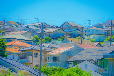 日野市的天际线和蓝天