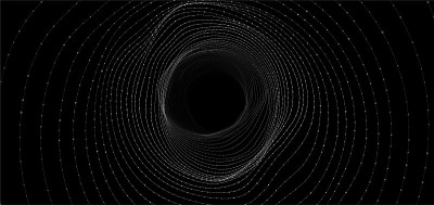 抽象的线框图隧道。向量虫洞。3 d网格门户。未来的幻想漏斗。