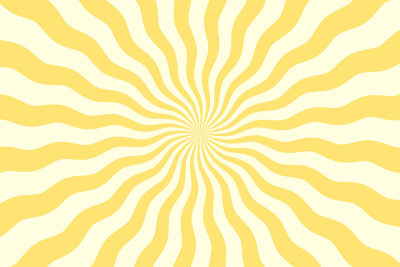 Vector simple yellow background. Spiral stripes in