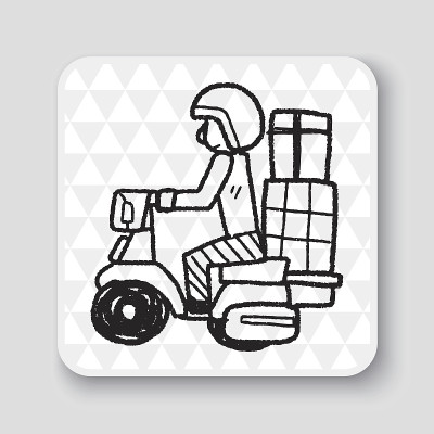 交付自行车涂鸦