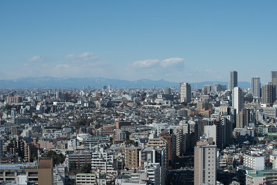 大东京地区建筑密集，城市景观