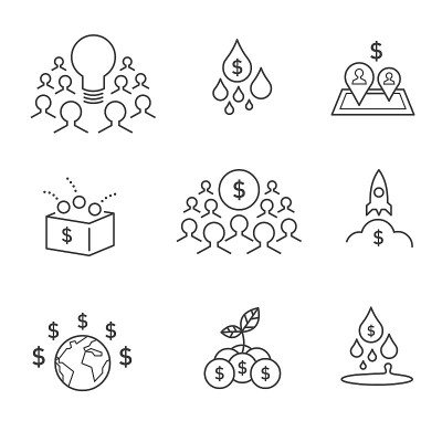 Crowdfunding icons