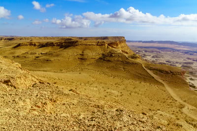 Makhtesh Ramon火山口景观(来自Ardon山)