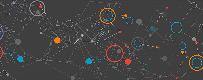 Geometric abstract background with connected line 