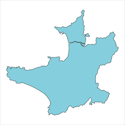 日本千叶县田山市地图。