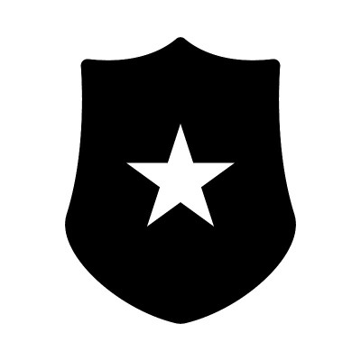 警察头像。执法，保护标志。行设计。