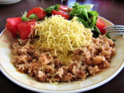 Taco大米特写。日本食品