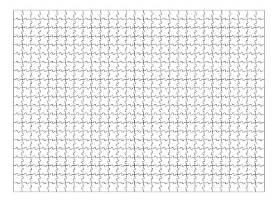 Set of six hundred puzzle pieces. Puzzle with diff
