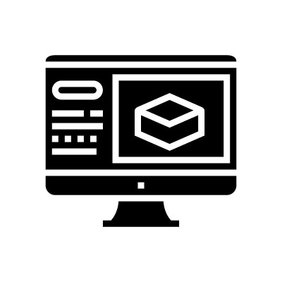 计算机屏幕上的土壤信息，字形，图标，矢量插图