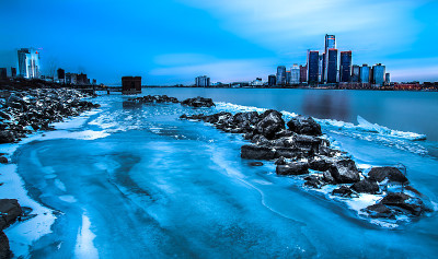 Detroit-Windsor冬天