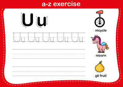 用卡通词汇练习字母a-z