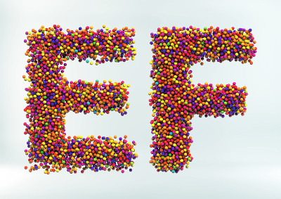 糖果点字母的3D渲染