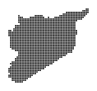 叙利亚的地图。