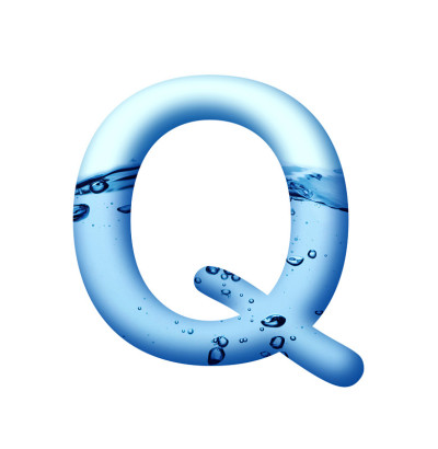 水和水泡字母字母Q